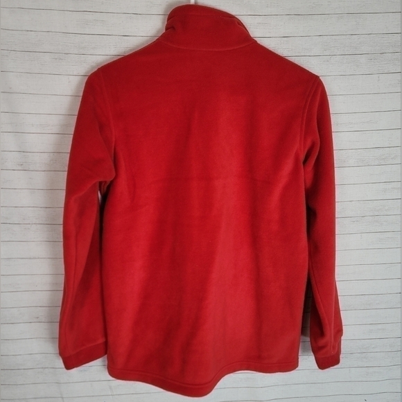 COLUMBIA RED FULL ZIP FLEECE JACKET, SZ LARGE - Picture 6 of 8